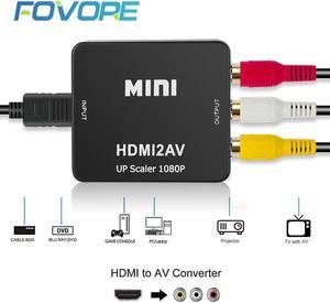 HDMI to RCA Converter AV/CVSB L/R Video Box HD 1080P 1920*1080 60Hz HDMI2AV Support NTSC PAL Output HDMI To AV