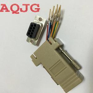 10PCS DB9 Male to RJ45 Male M/M RS232 Modular Adapter Connector Extender Convertor DB9 Male to RJ45 wholesale RS232