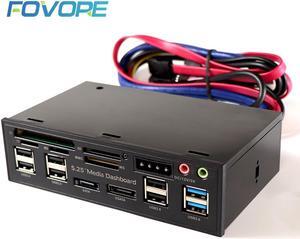 5.25 USB 3.0 front panel PC usb2.0 connector header adapter computer case USB3.0 front panel usb 2.0 hub audio SATA card reader