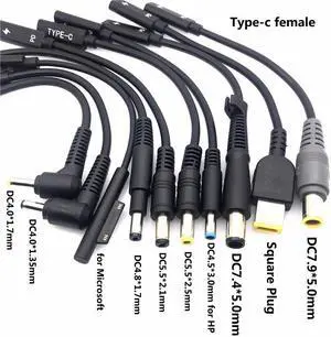 USB Type C PD Charging Cable DC7.9*5.0mm 4.0*1.35mm 1.7mm for Lenovo for Asus PD Power Adapter Converter Laptop Charger Cord