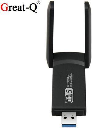 USB 3.0 1200M  Wifi Adapter Dual Band 5G 2.4G 802.11AC  Wifi Dongle Network Card Gigabit Ethernet For Laptop PC Win10