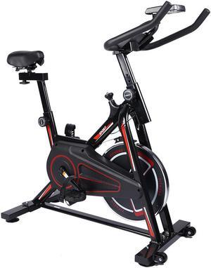 Indoor Cycling Bike, Stationary Exercise Bike with iPad Mount and Comfortable Seat Cushion, Silent Belt Drive, Spinning Bikes with Resistance for Home Gym Cardio Fitness Training