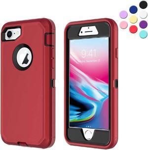 iPhone 7 iPhone 8 Heavy Defender Duty Case - Red