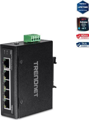 TRENDnet TI-E50 5-Port Industrial Fast Ethernet DIN-Rail Switch