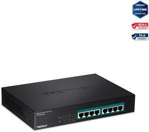 TRENDnet TPE-TG81g 8-port Gigabit GREENnet PoE+ Switch, rack mountable