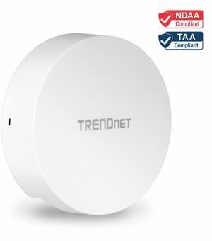 TRENDnet AC1300 Dual Band PoE Indoor Wireless Access Point, 867Mbps WiFi AC + 400Mbps Wifi N Bands, MU-MIMO, Repeater Mode, Traffic Management, Easy Installation, White, TEW-823DAP