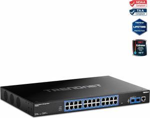 TRENDnet TI-RG262i, 26-Port Industrial Gigabit L2 Managed Rackmount
Switch