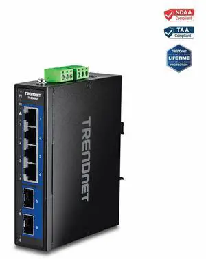TRENDnet TI-G5062,6-Port Hardened Industrial Multi-Gig DIN-Rail Switch