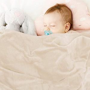 Fleece Baby Blanket Plush Fuzzy Receiving Blankets for Toddler Infant Newborn Boys and Girls Gift Warm Cozy Daycare Nursery Blanket for Crib Stroller Nap Outdoor Decor Tan 30quotx40quot