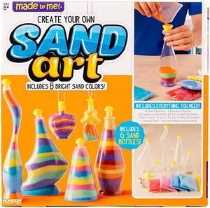Create Your Own Sand Art by Horizon Group USA DIY Kit Includes 4 Sand Bottles amp 2 Pendent Bottles with 8 Bright Sand Colors Designing Tool amp More Multicolored