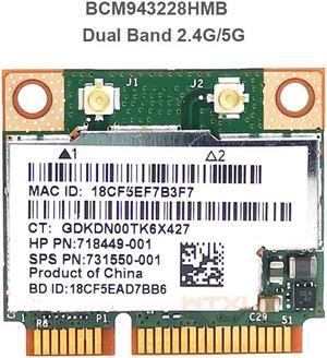 Weastlinks Dual Band Broadcom BCM943228HMB 802.11a/b/g/n 300Mbps Wifi Wireless Card Bluetooth 4.0 Half Mini PCI-E Notebook Wlan adapter