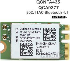 Weastlinks Wireless Adapter Card for Qualcomm QCA9377 QCNFA435 802.11AC NFA435 433Mbps 2.4G/5G DW1810 NGFF WIFI CARD Bluetooth 4.1