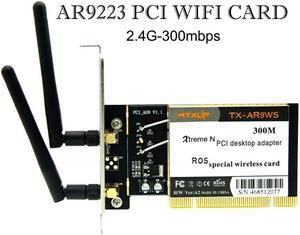 Weastlinks Atheros AR9223 PCI 300M 802.11b/g/n Wireless WiFi Network Adapter for Desktop 2 Antenna