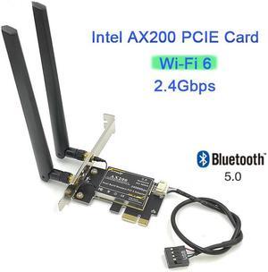 Weastlinks ax200 Bluetooth 5.0 dual band 2.4Gps 6th generation ax technology MU-MIMO Desktop PCIE 1X wifi card for Intel AX200NGW