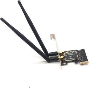 Weastlinks PC WiFi Adapter PCI Express Wireless PCI Network Card 1300M 802.11ac LAN Network Adapter with 2 Antenna for Laptop PC Wifi Card