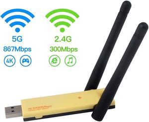 Weastlinks Dual Band 802.11ac Wifi Adapter Wireless USB 1200Mbps Lan USB3.0 Ethernet High Speed Network Card 2.4G 5G Antenna For Laptop PC