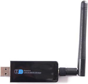 Weastlinks 600Mbps USB Wifi Adapter RTL8821AU Bluetooth 4.0 Dual Band 2.4G/5G 802.11ac Dongle Wlan Wireless Network Card Antenna