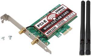 Weastlinks 2 Antenna network card 4G/5G 300Mbps PCI-E X1 WiFi Wireless Card Adapter Chipset for BCM4322 WBE3220