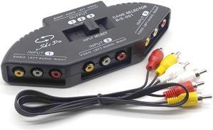 Weastlinks 3 in 1 Out Audio Video Signal AV RCA Switch Switcher Selector Box Converter Splitter for DVD VCD VCR DV