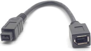 Weastlinks 9Pin to 6Pin FireWire 800 - FireWire 400 9-6 Cable 9p Orbit 6p Female Interface FireWire Cable