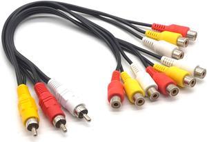 Weastlinks Audio Video Connect Cables AV Lotus Head 3 Male To 9 Female Line DVD Set-top Box Connected To TV RCA Video Cable Split Line