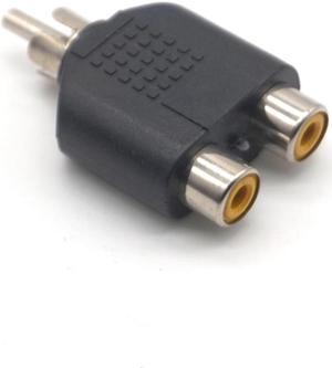 Weastlinks 5pcs RCA Jack Plug Y Splitter 1 Male to 2 Female AV Audio Video Plug Converter Adapter AV RCA Splitter Y