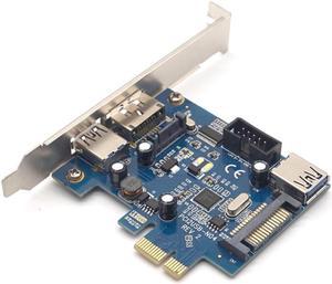 Weastlinks PCI express to 2 ports USB3.0 + Power eSATA Converter Card with 9pin USB + 15pin SATA Power Socket