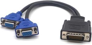 Weastlinks DMS-59pin Male to Dual 15Pin VGA RGB Female Splitter Extension Cable for PC Graphics Card