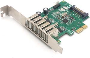 Weastlinks 6 Ports USB 2.0 PCIE HUB CARD Renesas usb expansion USB 2.0 PCI-Express card (6 external Ports and 2 internal Ports)