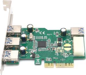 Weastlinks EU309A 4 Port USB3.0 5Gb Super Speed PCI Express Controller Card Chipset for Eton EJ198