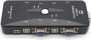 Weastlinks 4 Ports USB2.0 KVM Switch Selector VGA Print Auto Switch Monitor Box VGA Splitter KVM Switch