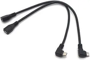 Weastlinks Converter Data Cable left and right 90 Degree Micro USB Male To Female Adapter Converter Data Cable