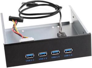 Weastlinks 5.25 Inch USB 3.0 Front Panel 4 Port Motherboard 19 Pin to USB 3.0