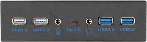 Weastlinks 5.25 Inch USB 3.0 2.0 USB Type C HD Audio Port Front Panel Aluminum USB Type-C