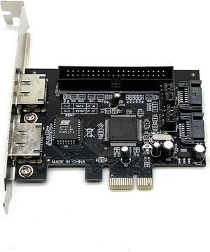 Weastlinks 2 Port SATA IDE PCI-e Adapter Card PCIE to SATA IDE eSATA x2 Combo Adapter Converter RAID Controller Card Chip JMB363