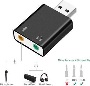 Weastlinks External USB Sound Card Ultra-portable HIFI Magic Voice 7.1CH Microphone-in Audio-out port Free Drive Plug Sound Card