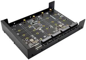 Weastlinks Metal Case 4/5 Port B+M Key M.2 SATA SSD to 3.5" SATA3.0 6Gb JBOD Adapter Card With Enclosure Socket M2 NGFF to SATA Adapter Box Weastlinks Metal Case 4/5 Port B+M Key M.2 SATA SSD to 3.5" SATA3.0 6Gb JBOD Adapter Card With Enclosure Socket M2 NGFF to SATA Adapter Box