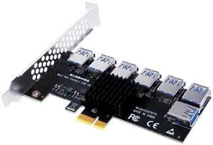 Weastlinks PCIE 1 To 7 Riser PCIE Port Multiplier USB3.0 Riser PCI Express X16 Adapter PCI-E 1X To 16X Card Riser For Video Card BTC Mining Weastlinks PCIE 1 To 7 Riser PCIE Port Multiplier USB3.0 Riser PCI Express X16 Adapter PCI-E 1X To 16X Card Riser For Video Card BTC Mining