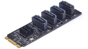 Weastlinks NEW M.2 NVME to Mini SAS SFF-8087 Expansion Card Support 4 Port SATA3.0 6Gbps HDD SSD SATA Controller SFF8087 to M2 NVME Adapter Weastlinks NEW M.2 NVME to Mini SAS SFF-8087 Expansion Card Support 4 Port SATA3.0 6Gbps HDD SSD SATA Controller SFF8087 to M2 NVME Adapter