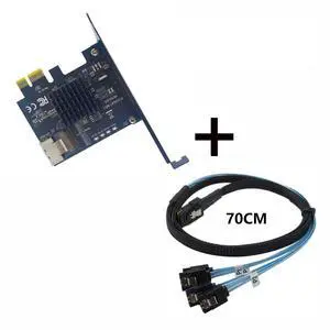 Weastlinks PCIE to Mini SAS SFF-8087 Expansion Card Support 4 Port SATA 3.0 6Gbps HDD SSD SFF8087 to PCI Express X1 Adapter SATA Controller Weastlinks PCIE to Mini SAS SFF-8087 Expansion Card Support 4 Port SATA 3.0 6Gbps HDD SSD SFF8087 to PCI Express X1 Adapter SATA Controller