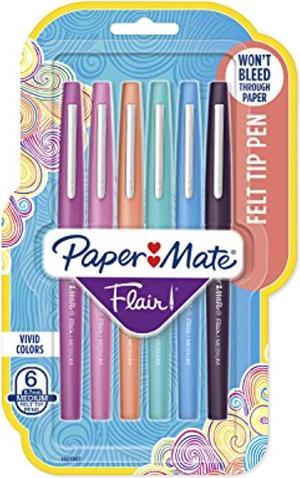 Paper Mate Flair Medium Felt Tip Pens 6PkgTropical Vacation
