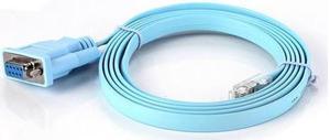 1pc 1.5m Blue RJ-45 to DB Cable Professional RJ45 CAT5 Ethernet to DB 9Pin RS232 Serial Cable Adapter For Console Cable