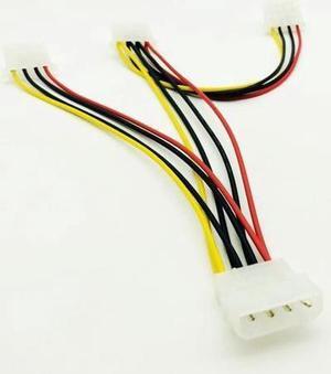 5PCS 4Pin Power Cable 4Pin Molex Male to 3 Port Molex IDE Female Power Supply Splitter Adapter Computer 4Pin IDE Power Cord NEW