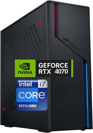 ASUS 2024 ROG i7 RTX 4070 Gaming Desktop Small Form Factor Intel Core i713700F NVIDIA GeForce RTX 4070 32GB DDR5 RAM 1TB SSD WiFi 6 RJ45 DisplayPort Win 11 Home Black