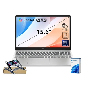 HP Essential 15t-fd100 Premium Laptop, 15.6" FHD Touchscreen, Intel Core Ultra 5 125H, Intel Graphics, 8GB DDR5 RAM, 512GB SSD, Wi-Fi 6, Windows 11 Home, Silver with PCO Cooler HP Essential 15t-fd100 Premium Laptop, 15.6" FHD Touchscreen, Intel Core Ultra 5 125H, Intel Graphics, 8GB DDR5 RAM, 512GB SSD, Wi-Fi 6, Windows 11 Home, Silver with PCO Cooler