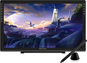 PD2200 Drawing Tablet with Screen, Full-Laminated Digital Art Tablet with 8 Touch Buttons, Battery-Free Stylus, Tilt, 130% sRGB, 21.5 inch Graphics Tablet with Stand for Mac, Windows PC
