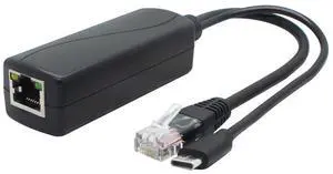 ANVISION 5V PoE Splitter, USB Type C, 48V to 5V 2.4A, IEEE 802.3af Compliant, 10/100Mbps