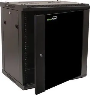 NavePoint 12U Wall Mount Network Server 19 Inch IT Cabinet Rack Enclosure Glass Door Lock
