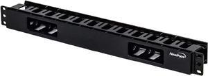 Navepoint 1U Horizontal 19-Inch Rack Mount Cable Management Raceway Duct Panel with Cover Black, Welcome to consult