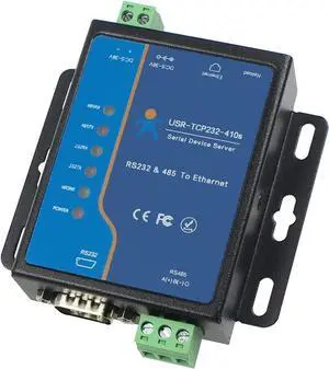 Usr-Tcp232-410S Server RS232 / RS485 Serial to Ethernet Adapter TCP/IP Converter Supports DHCP/DNS Usr-Tcp232-410S Server RS232 / RS485 Serial to Ethernet Adapter TCP/IP Converter Supports DHCP/DNS